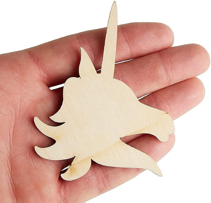 Pack of 24 Unfinished Wood Unicorn Head Cutouts by Factory Direct Craft - Blank Wooden Unicorn Head Shapes for DIY Projects for Birthday Party Arts and Crafts Camp and Group Activities - Image 3