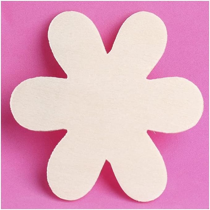 Pack of 24 Unfinished Wooden Flower Cutouts by Factory Direct Craft - Blank Wooden Craft Shapes to Paint as Daisy Flowers Fun DIY Project (Size 3" H) by FactoryDirectCraft