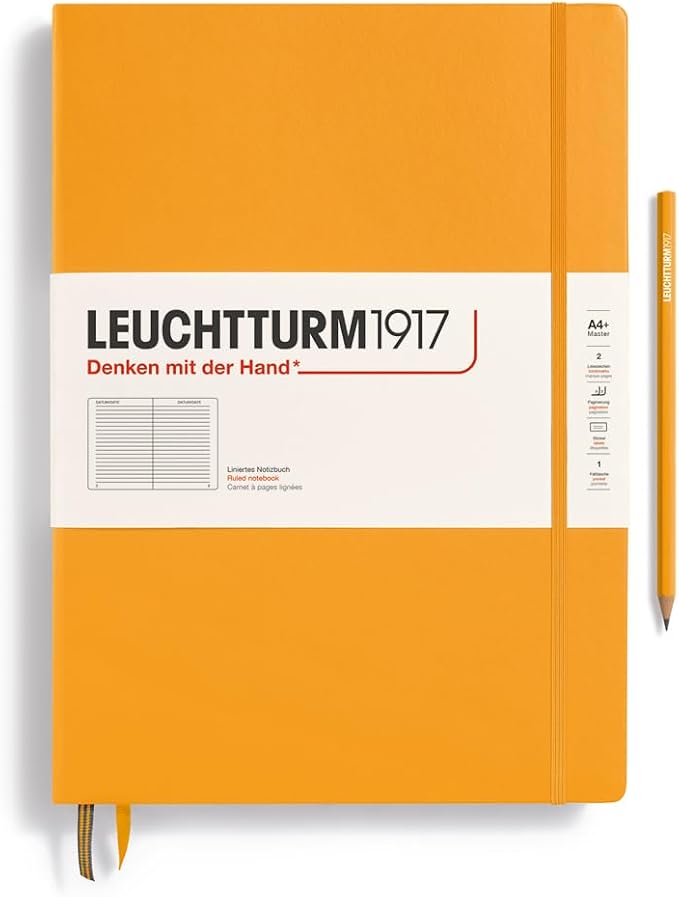 LEUCHTTURM1917 - Notebook Hardcover Master Classic A4+ - 235 Numbered Pages for Writing and Journaling (Rising Sun, Ruled) by LEUCHTTURM1917