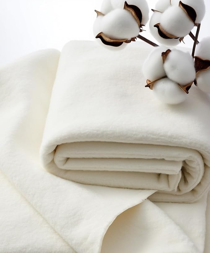 Natural Cotton Quilt Batting for Quilting&Sewing King Size 122"X124" | 100% Natural Cotton Quilting Batting Soft and Easy to Work With, Perfect for Hand Stitching&Beginners - Image 2