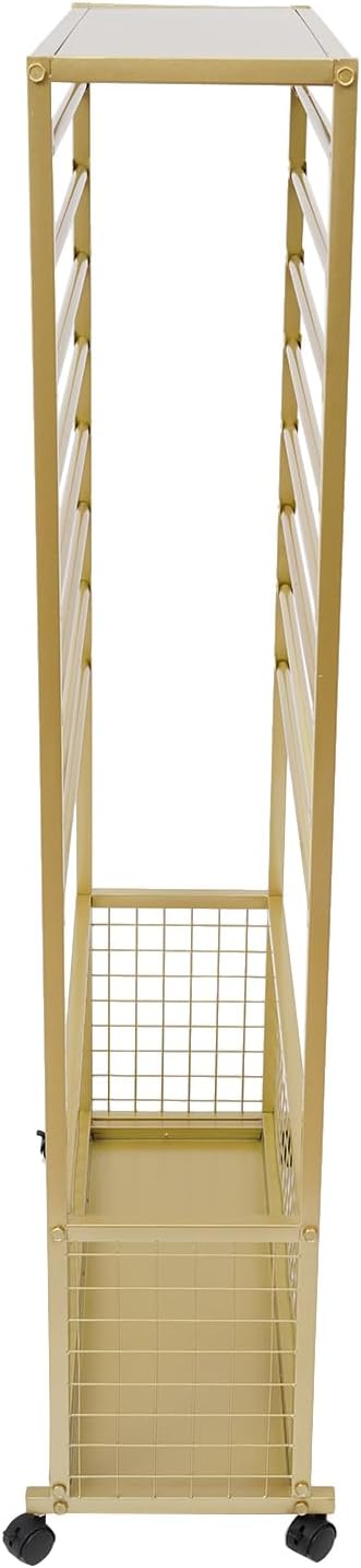 Ribbon Holder Organizer Rack, 16-Layer Ribbon Holder with Wheels | Double-Sided 16-Layer Ribbon Holder with Wheels, Wrapping Paper Ribbon Display Rack Storage Shelf for Craft Room - Image 8