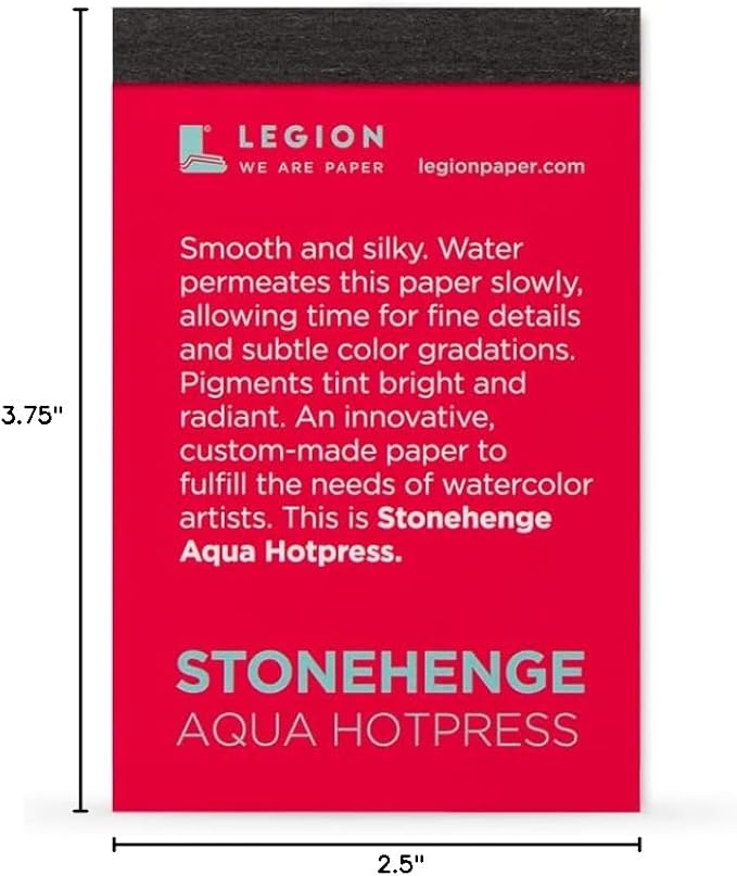 Stonehenge Aqua 100% Cotton Mini Pad Set: 12 Watercolor Mini Pads, 2.5 by 3.75 Inches, Assorted Weights, Coldpress and Hotpress for Wet and Dry Media - Image 6