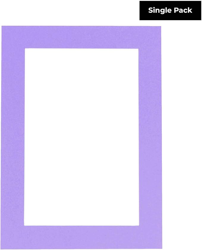 8.5x11 Mat for 12x16 Frame - Precut Mat Board Acid-Free Light Purple 8.5x11 Photo Matte For a 12x16 Picture Frame, Premium Matboard for Family Photos, Show Kits, Art, Picture Framing, Pack of 1 Mat - Image 2