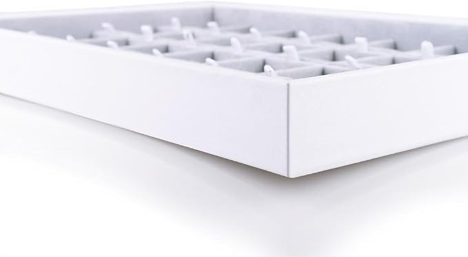 Velvet Stackable Jewelry Tray 28 Grids Rings Organizer Display Showcase Jewelry Display Tray - Image 4