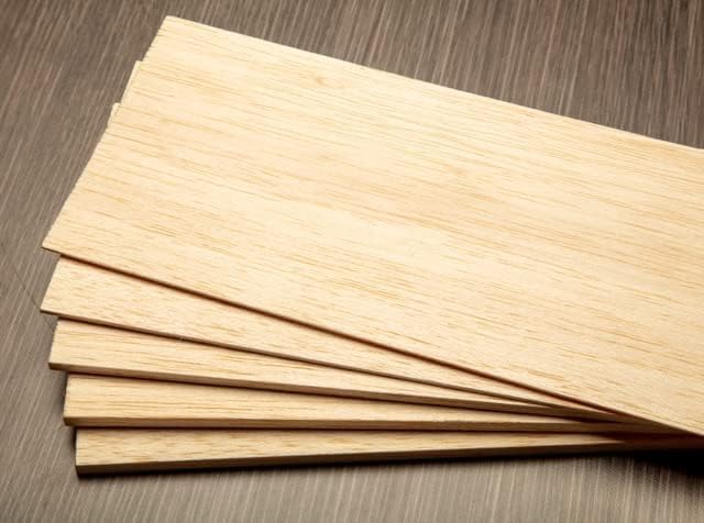 BINOS Balsa Wood Sheets (12" x 4" x 1/8", Pack of 5), Model Grade Hobby Craft Balsa Wood Sheet Thin Plank, Perfect for Modeling, Crafts, Hobbies, Laser, Wood Burning, Glider Airplanes - Image 5