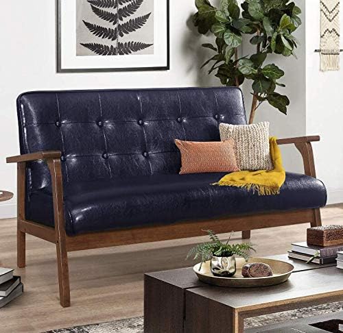 Wento Thick Faux Leather Fabric Soft Skin Grain PU Leather for Furniture Cover Reupholster Sofa Chairs Cushions Vinyl Upholstery (1 Yard, Navy) - Image 7