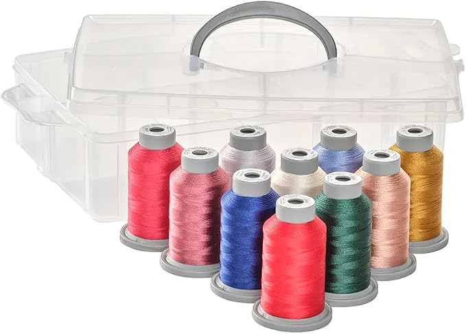 The Winter Collection - Glide Polyester Thread No 40-10 Vibrant Colors for Quilting, Sewing, and Embroidery - 1,100yds Spools - Trilobal Versatile Sewing Thread Kit for Craft Enthusiasts by GLIDE