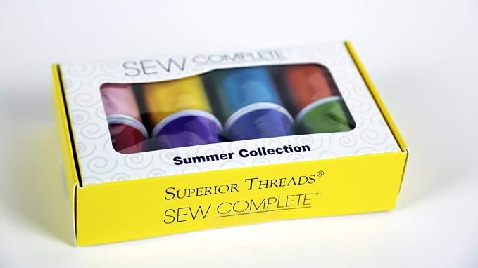 Superior Threads Multicolor Assorted Polyester Thread Set - 8 Spools | 300 yard spools of 50 weight thread for machine sewing and handsewing - Summer color - Image 5