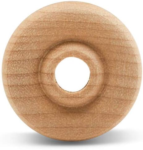 Classic Mini Wooden Wheels, Great for Crafts Too, 1 Inch Diameter, 1/2 Inch Thick, 1/4 Inch Hole, Pack of 100, by Woodpeckers - Image 2