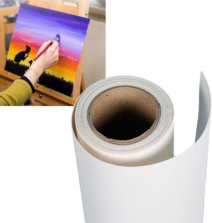 Poly-Cotton Matte Art Canvas Roll for Painting with Superior Stretching Resistance and Unmatched Flatness for Drawing, Oil, Acrylic, or Water-Based Painting - Perfect for Home Crafts (60" x 100ft) by STAND-HOO