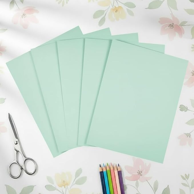 Vellum Bristol Cover 67 Pound, Smooth Finish, 250 Sheets Pack. – Premium Heavyweight Cardstock for Crafting, Printing, and Professional Projects, Acid-Free. (10, Green, 8.5"x11") - Image 6