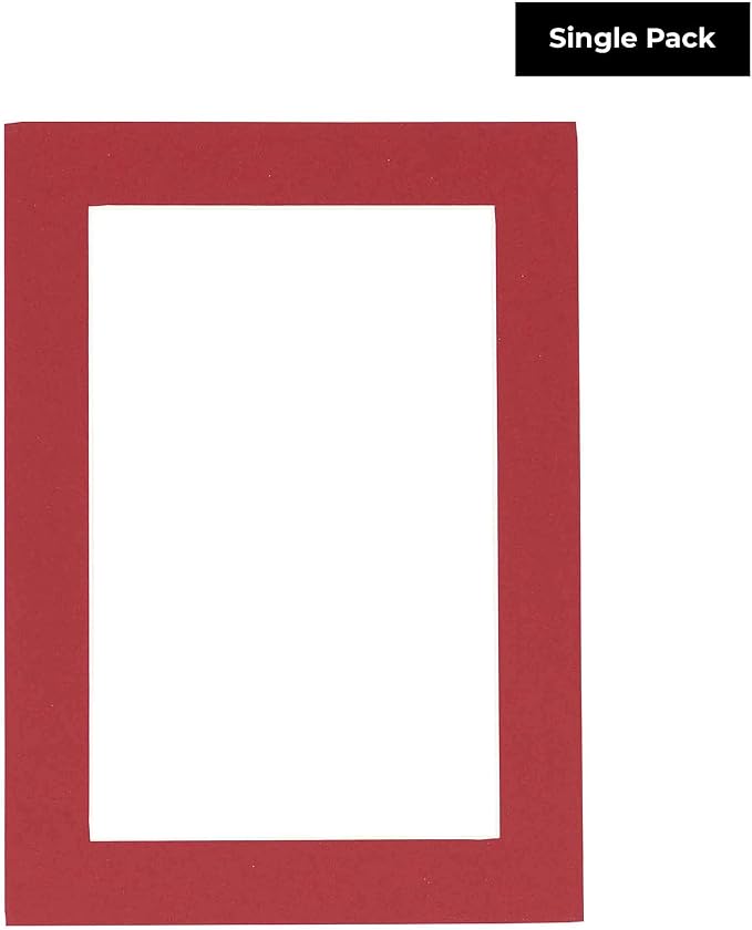 8.5x11 Mat for 12x16 Frame - Precut Mat Board Acid-Free Deep Red 8.5x11 Photo Matte For a 12x16 Picture Frame, Premium Matboard for Family Photos, Show Kits, Art, Picture Framing, Pack of 1 Mat - Image 2