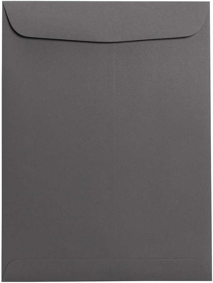 JAM PAPER 9 x 12 Open End Catalog Premium Envelopes - Dark Grey - 50/Pack by JAMPaper