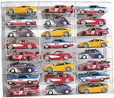 Clear Acrylic Display Case for 1:24 Scale Diecast Toy Model Cars Hot Small Toy Wheels Storage Showcase, 98% UV Protection, 4mm Thick Acrylic 24 Compartments, - Image 9