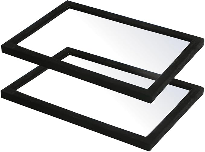 Coward 2Pcs Black Velvet Glass Lid for the Trays Can Use if Needed by FocusOnJewelryDisplay15yrs