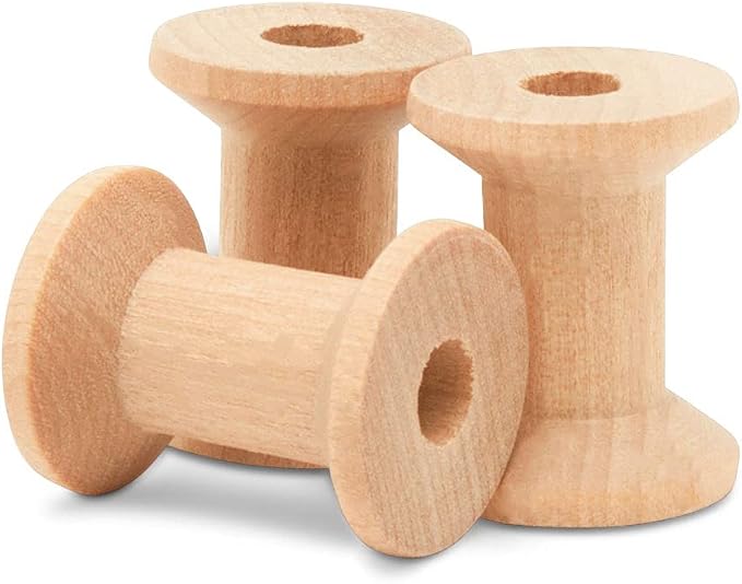 Hourglass Wooden Spools 1-1/8 x 7/8-inch Pack of 500 Birch Wood spools for Crafts and Unfinished Wood Ornaments by Woodpeckers by Woodpeckers