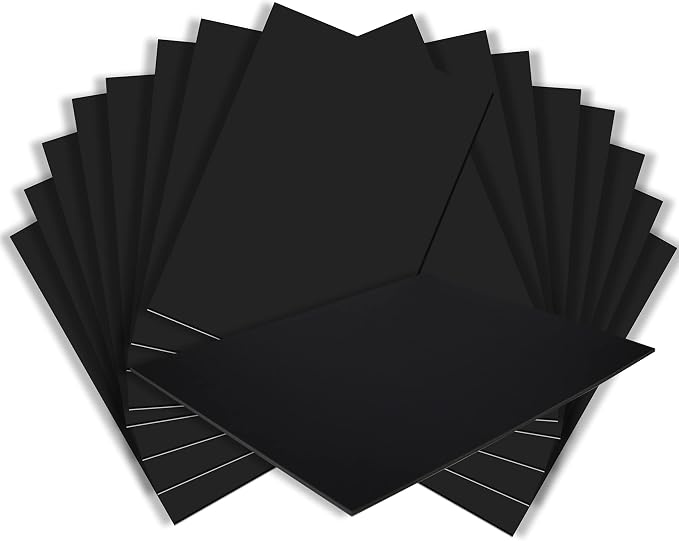 Black Foam Board 24x30 50PK. 3/16 Thick Black Foam Core Board Large 24x30 Black Poster Board. Foamcore – Quality Alternative for Black Cardboard, Polystyrene Rigid Foamboard Large Foamcore Backing - Image 2