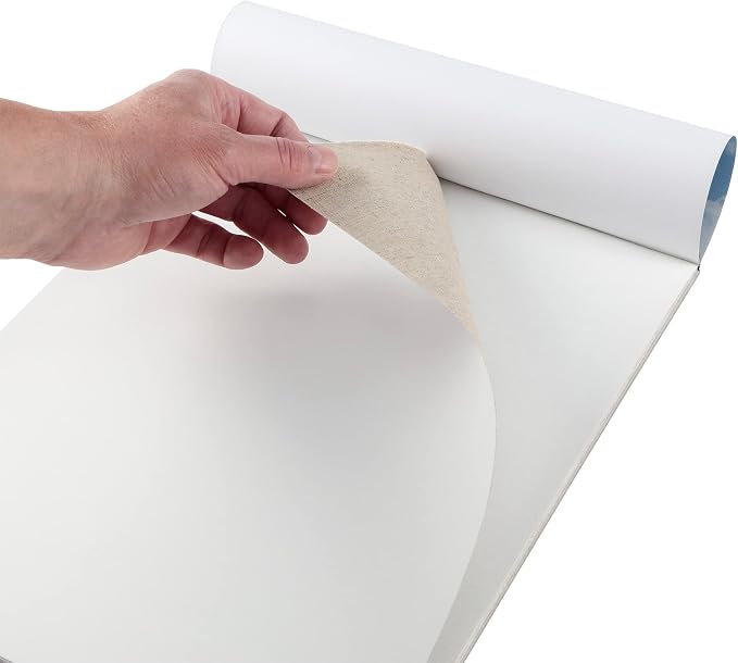 Centurion Acrylic Primed White Linen Canvas Sheet Pad, 4 Pack, 16" x 20" - 40 Total Sheets, 11oz Weight, Tape-Bound for Acrylics, Alkyds, Water-Mixable Oils - Image 3