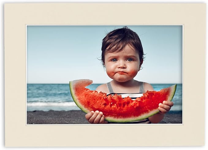 5x7 Mat for 8.5x11 Frame - Precut Mat Board Acid-Free Textured Cream 5x7 Photo Matte For a 8.5x11 Picture Frame, Premium Matboard for Family Photos, Show Kits, Art, Picture Framing, Pack of 10 Mats - Image 7