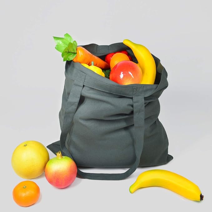 NPBAG 15 Pack 15'' X 16'' Grey Cotton Tote Bags, Lightweight Blank Bulk Cloth bags with 1pc of PTFE Teflon Sheet - Image 3