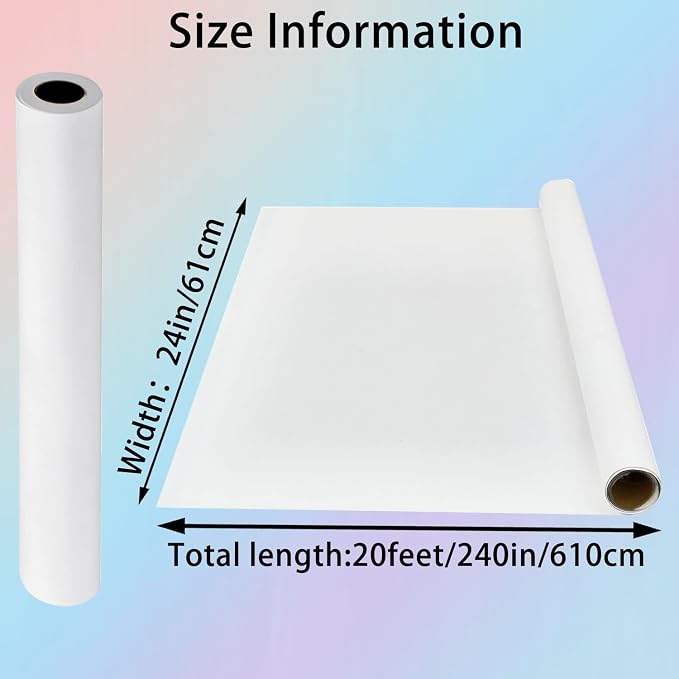 Canvas for Painting,24 Inch x 20 Feet Canvas Blank Oil Painting Paper Roll | 100% Cotton,White,Double Primed,Acrylic, Pouring Watercolor,Oil Painting - Image 3