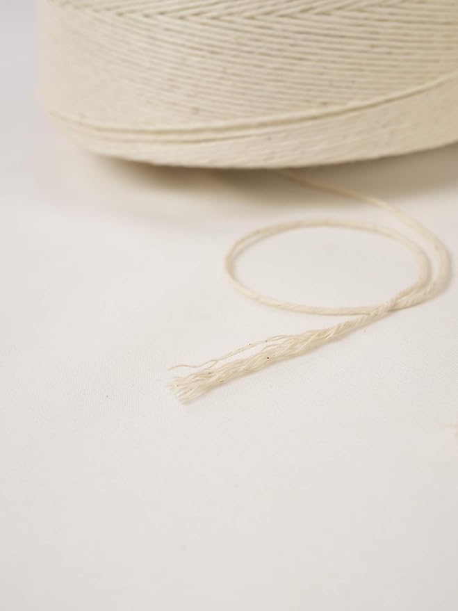 Bulk Macrame Cord | 100% Natural, Unbleached Cotton | Single Twist | Soft | Made in USA (1.5 mm x 5 lb Cone) - Image 3