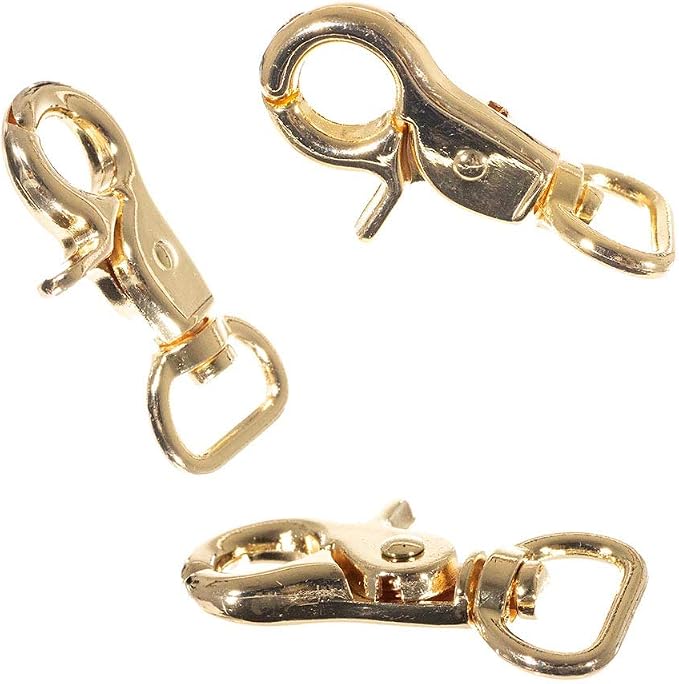 Craft County Gold 1/2 Inch Swivel Lobster Claw – for Arts, Crafts, and Décor (50 Pack) - Image 2
