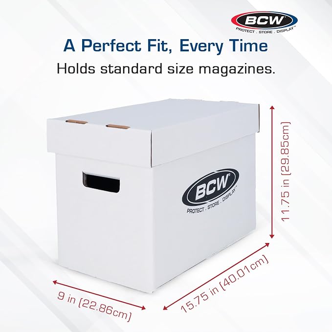 BCW Magazine/Document Storage Box 10-Pack | Durable Cardboard Filing Box - Image 3