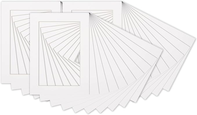 12x18 Mat for 16x20 Frame - Precut Mat Board Acid-Free White 12x18 Photo Matte Made to Fit a 16x20 Picture Frame, Premium Matboard for Family Photos, Show Kits, Art, Picture Framing, Pack of 25 Mats - Image 3
