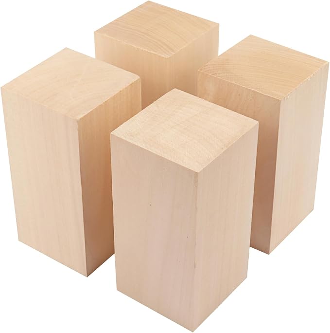 6 Pack Basswood Carving Blocks, 6x3x3 Inches Basswood Blocks for Beginner to Advanced Carvers, Ideal for DIY Projects and Gifts, Soft and Smooth, Easy Whittling and Carving,by GNIEMCKIN - Image 3