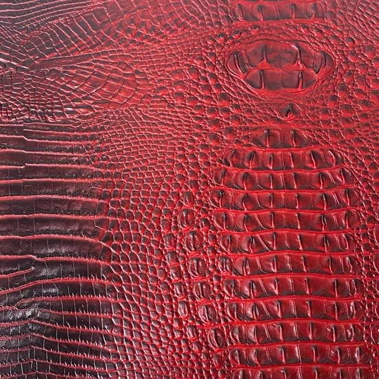 Amazon 3D Embossed Gator Faux Leather Vinyl Fabric by Unknown