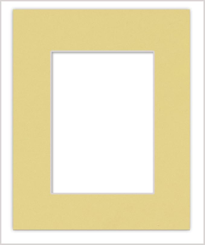 11x14 Mat for 12x16 Frame - Precut Mat Board Acid-Free Show Kit with Backing Board, and Clear Bags Soft Yellow 11x14 Photo Matte Made to Fit a 12x16 Picture Frame Matboard for Framing, Pack of 1 Mat - Image 3