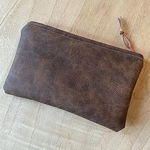 NAT Leathers | Brown Distressed 2 Tone Oily Faux Vegan Leather PU (Peta Approved Vegan) | 1 Yard 36 inch x 54 inch Cut by Yard Pleather 0.9 mm Upholstery | Brown Crazy Horse Distress 36"X54" - Image 11