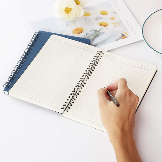 EUSOAR College Ruled Spiral Notebook, A5 12 packs 5.5"X8.3" 120 Pages Lined Travel Writing Notebooks Journal, Memo Notepad Sketchbook, Students Office Business Subject Diary-3 Colors - Image 8