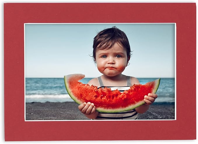 8.5x11 Mat for 12x16 Frame - Precut Mat Board Acid-Free Deep Red 8.5x11 Photo Matte For a 12x16 Picture Frame, Premium Matboard for Family Photos, Show Kits, Art, Picture Framing, Pack of 1 Mat - Image 7