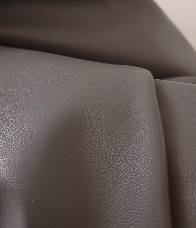 Soft Faux Vegan PU (Peta Approved Vegan) Leather by the Yard Synthetic Pleather 0.9 mm Nappa Yards (360 inch x 54 inch) Soft Smooth Upholstery (Dark Grey, 10 Yards (360"x54")) - Image 4