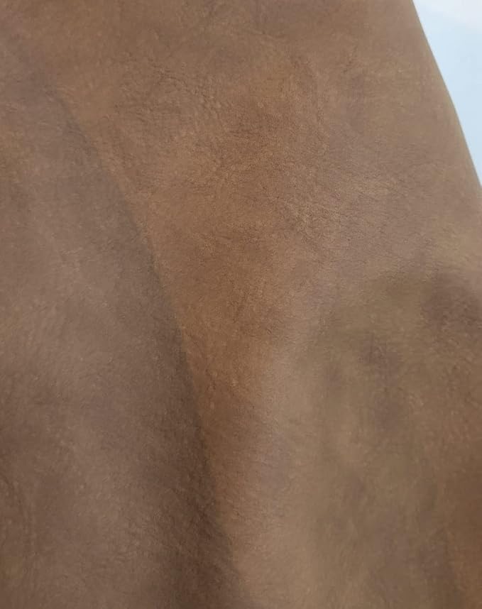 Desert Tan Nubuck Soft Faux Leather Fabric Sheet PU (Peta Approved Vegan) Sold by the Yard Synthetic Pleather 0.9 mm Nappa Soft Smooth Upholstery (Desert Tan Nubuck, BY THE Yard) - Image 5