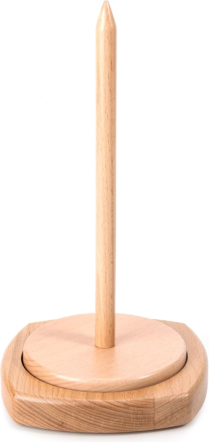 Caydo Wooden Yarn Holder for Knitting and Crocheting, Yarn Spinner Holder | Easy Install and Operate Yarn Spinner with Yarn Storage, Perfect Crochet Gift for Craft Enthusiasts - Large - Image 9