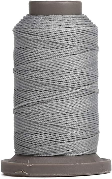 WUTA Leather Sewing Round Waxed Thread New 0.55 Polyester Hand Sewing Line for Leather Work Cord Tool DIY (Glacier Blue, 0.55mm) by WUTA