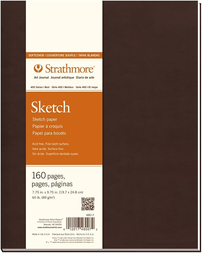 Strathmore 480-7 Softcover Art Journal, 7.75" x 9.75", White,160 Pages by StrathmorePaper