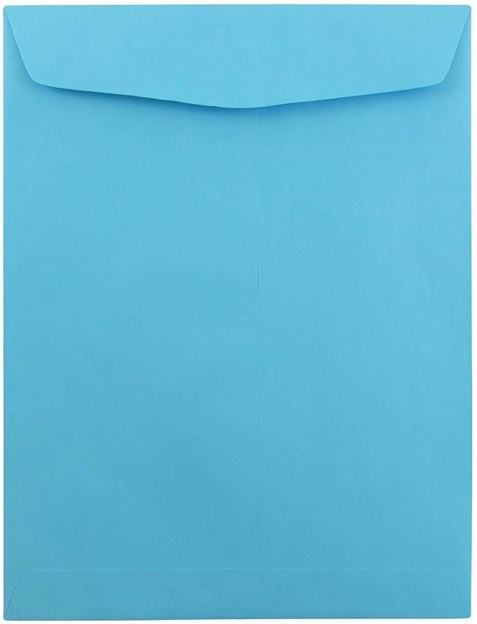 JAM PAPER 9 x 12 Open End Catalog Colored Envelopes - Blue - 100/Pack by JAMPaper