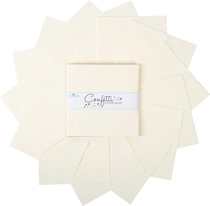 Confetti Cotton Solids LeCreme 42 10-inch Squares Layer Cake Riley Blake 10-120-LECREME-42 - Image 2