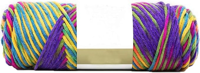 Colors Soft Cotton Crochet Yarn - 1kg/2.2lb Rainbow Gradient DIY Knitting Yarn - Super Soft Warm for Sweater, Bag, Hat, Scarf by Unknown