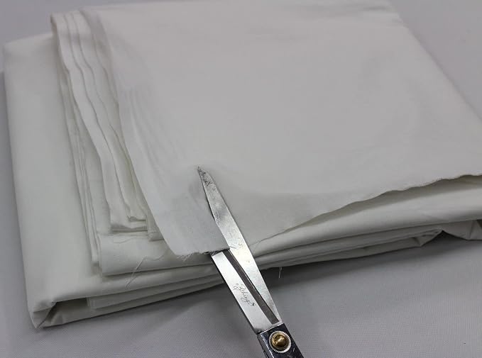 Mybecca White 100% Cotton Muslin Fabric,Textile Draping Fabric Wide: 58 inch 10 Yards (4.83 Feet x 30 Feet)(58" x 358") - Image 6