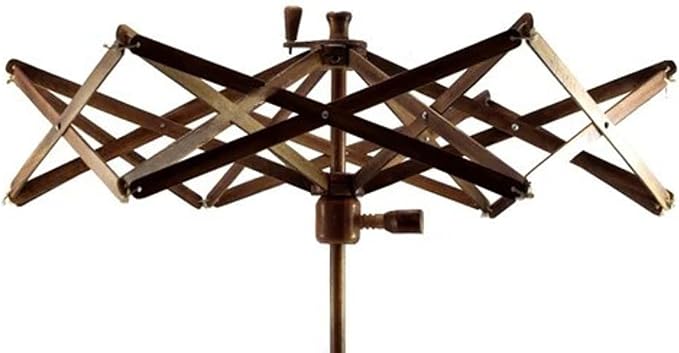 Wooden Yarn Ball Winder - Handcrafted Knitting & Crocheting Yarn Bobbin Winder - Knit Picks Umbrella Yarn Swift Tabletop Winder - Center Pull Wool String Holder Winding Machine (Brown, Umbrella Swift) - Image 6