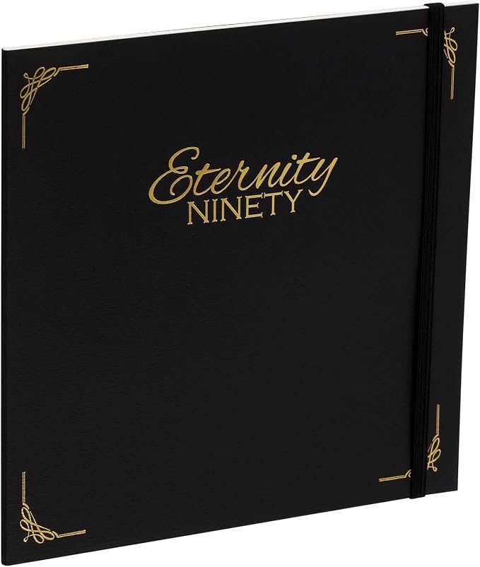 New York Central Eternity Ninety Flat Book- 8x8 Sketch Watercolor Journal, 5-Pack - Black Soft Paperback- Watercolor Sketchbook w/Elastic Band, 100 Total Sheets 100% Cotton, 90 lb Cold-Pressed by NewYorkCentral