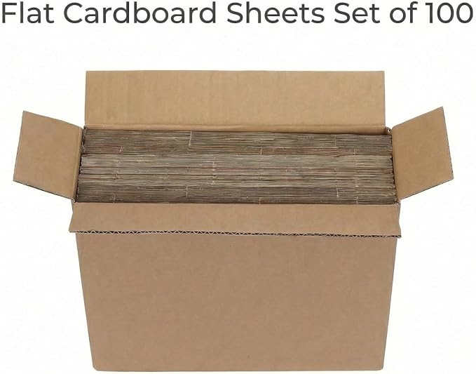 Flat Cardboard Sheets for Crafts - 8.5x11 Inch Bulk Corrugated Cardboard Sheets & 3 mm Thick Chipboard for Mailer Inserts & Dividers - Craft Board & Backing Board for DIY Crafts,100 pack - Image 8