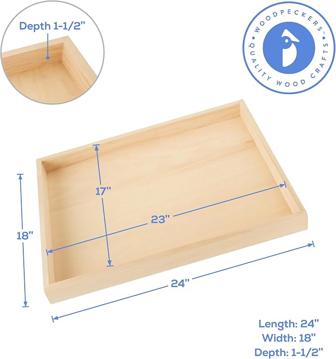 Large Birch Painting Panel 18 x 24 x 1-1/2-inch, Pack of 5 Wood Canvas Boards for Painting, Blank Signs for Crafts, by Woodpeckers - Image 3