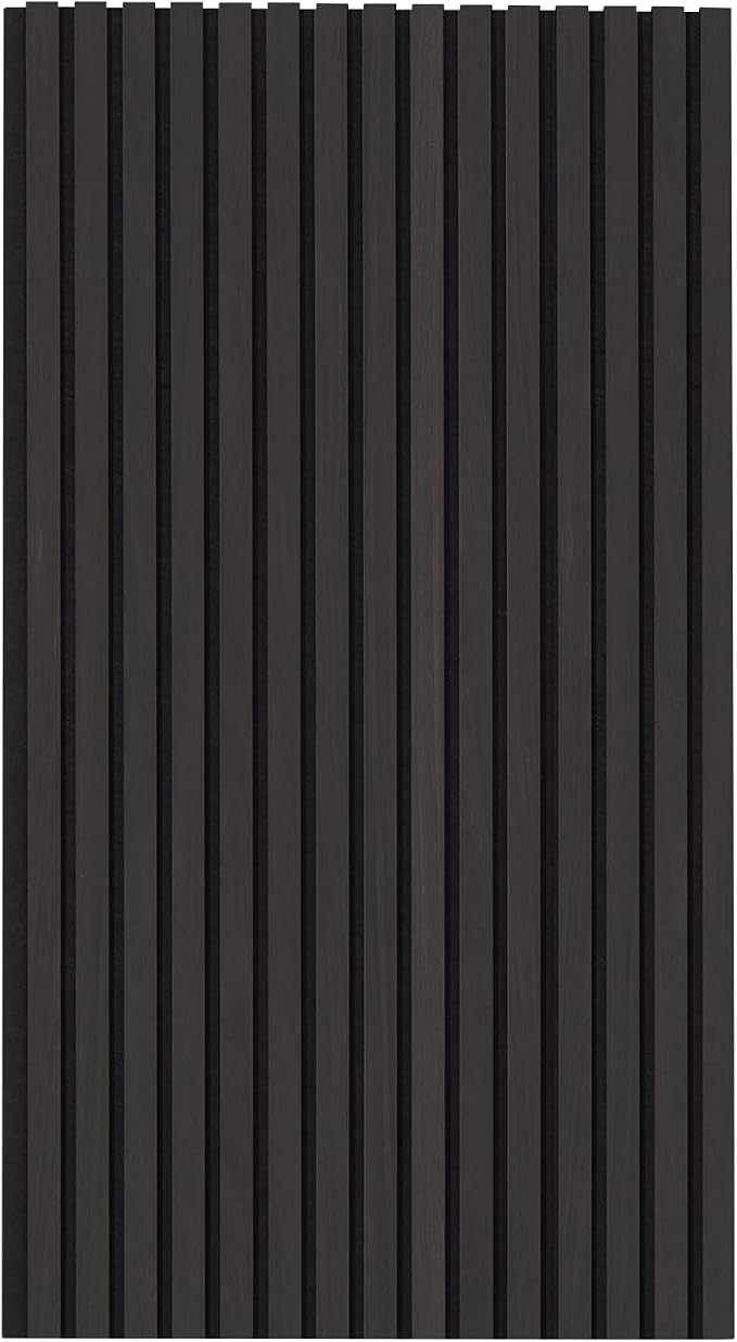 VEVOR Wood Slat Acoustic Panels, 23.6 x 47.2 inch, 4 Pcs MDF Accent Wooden Wall Panels for Modern Interior Wall Decor, Faux Wood Wall Board Panels for Noise Reduction, Black Oak - Image 9