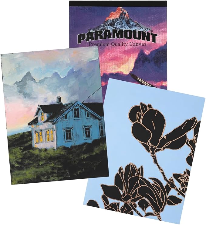 Paramount Universal Primed Premium Cotton Canvas Pads - Black - 12"x16" - 1 Pack - 10 Sheets - Universal Double Primed Cotton Canvas Pads for Drawing, Painting, Travel, & More - Image 7